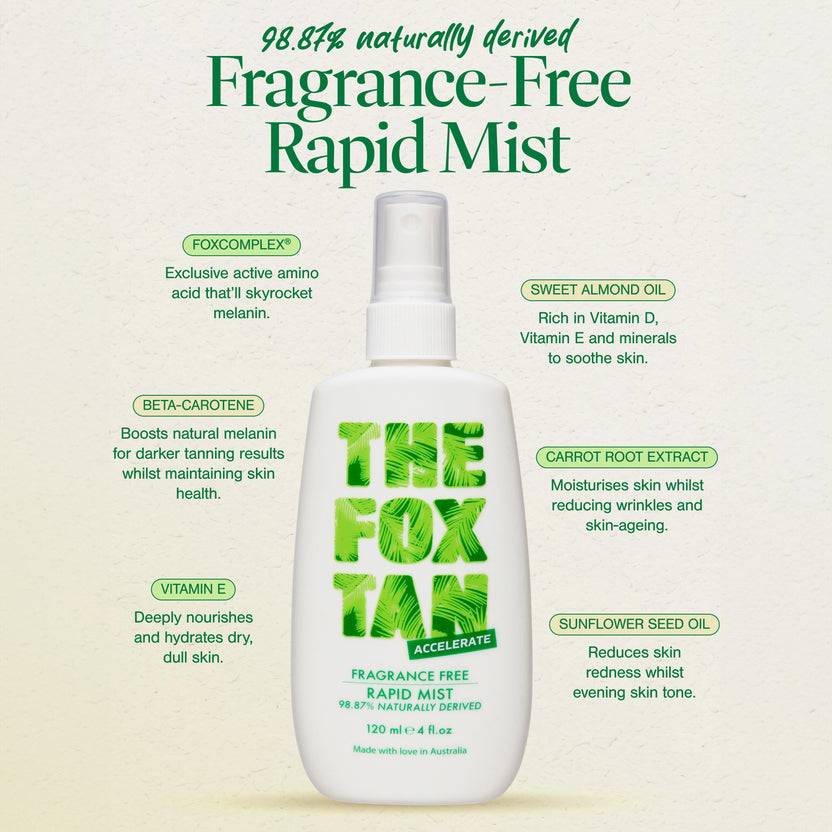 The Fox Tan Fragrance Free Rapid Tanning Mist (120ml) Kostenloser Versand