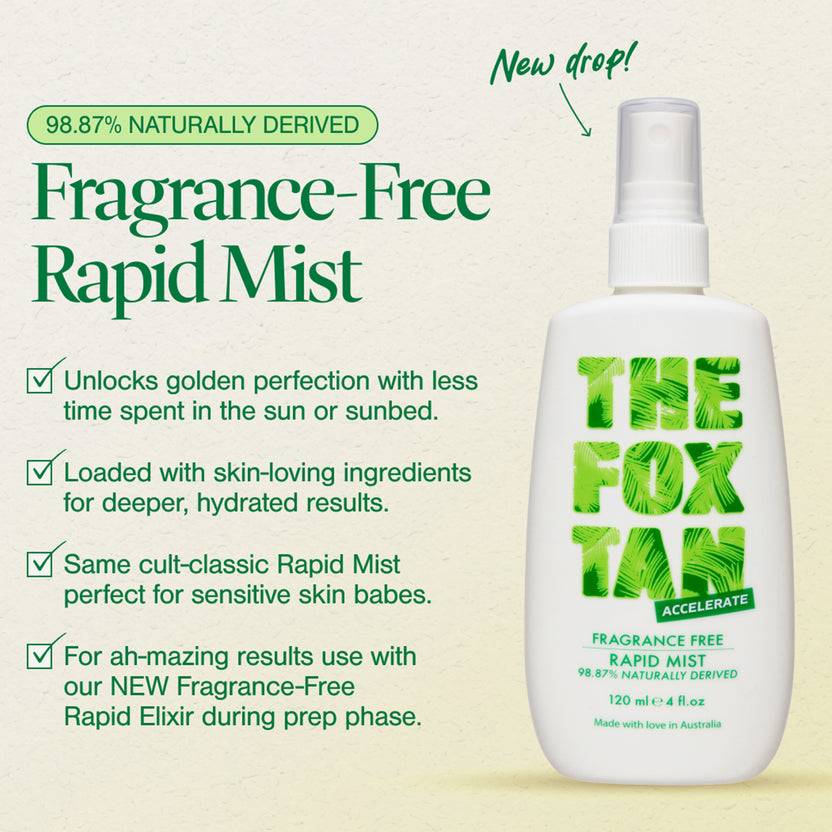 The Fox Tan Fragrance Free Rapid Tanning Mist (120ml) Kostenloser Versand
