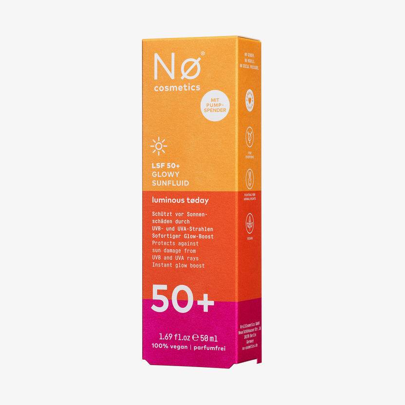Nø Cosmetics luminous tøday LSF 50+ Glowy Sunfluid (50ml) Räumungsverkauf