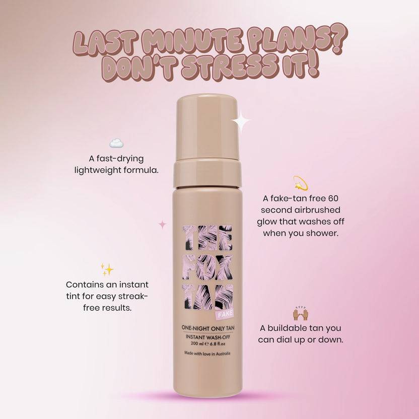 The Fox Tan One Night Only Tan Instant Wash Off (200ml) Discount Store für neue Produkte