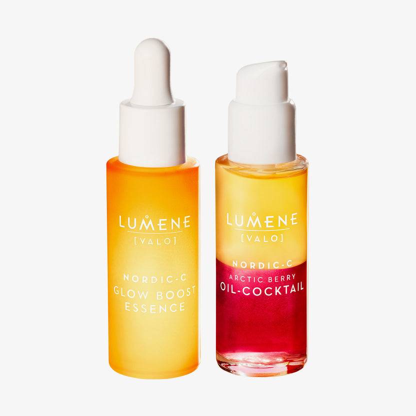 Lumene NORDIC-C [VALO] Essence + Oil-Cocktail Duo Set (60ml) Schlussverkauf