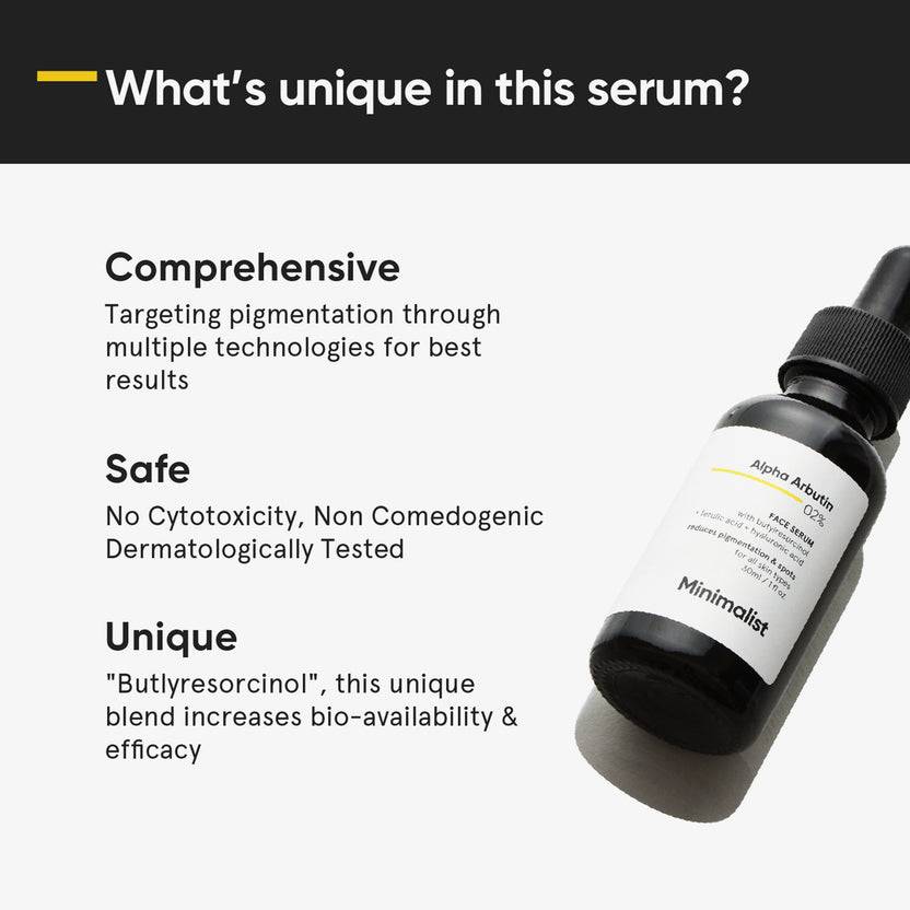Minimalist Alpha Arbutin 02% Face Serum (30ml) Begrenzt auf 3 Tage