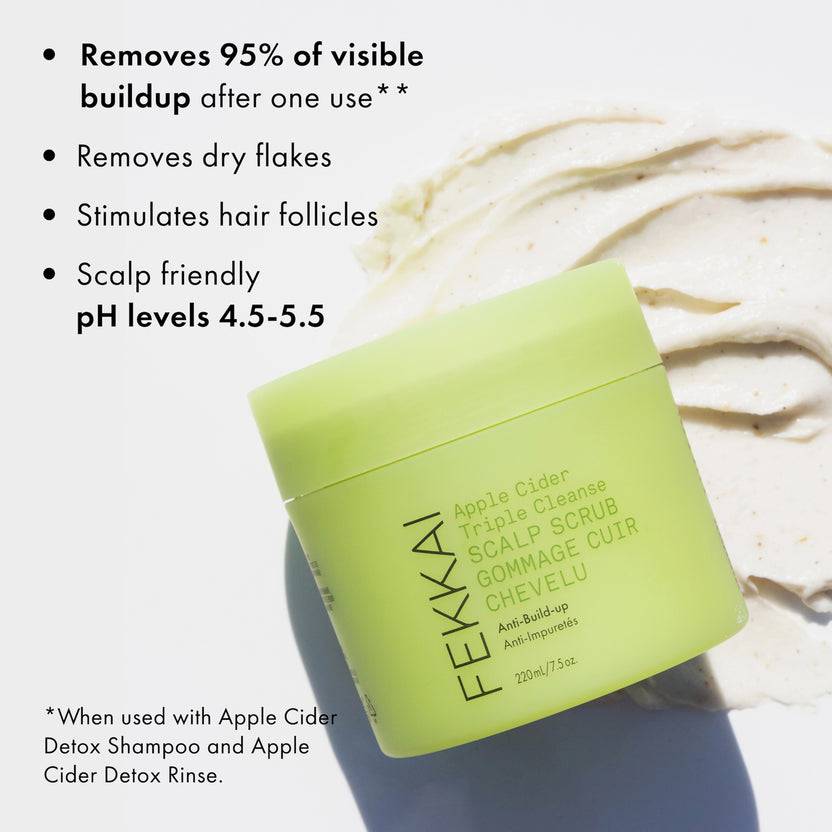 FEKKAI Apple Cider Triple Cleanse Scalp Scrub (220ml) Begrenzt auf 3 Tage