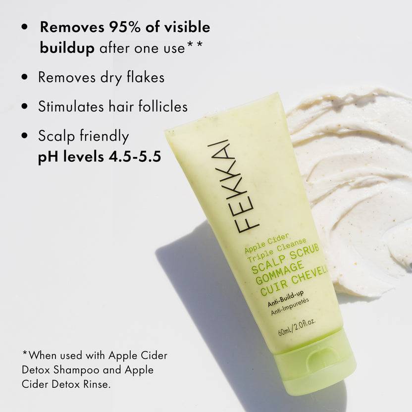FEKKAI Apple Cider Triple Cleanse Scalp Scrub (220ml) Begrenzt auf 3 Tage
