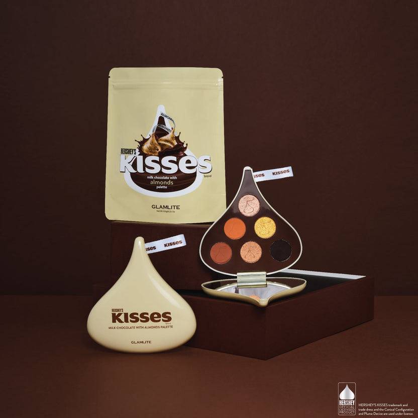 Glamlite Cosmetics Hershey's Kisses x Glamlite Milk Chocolate with Almonds Palette 50% Rabatt für begrenzte Zeit