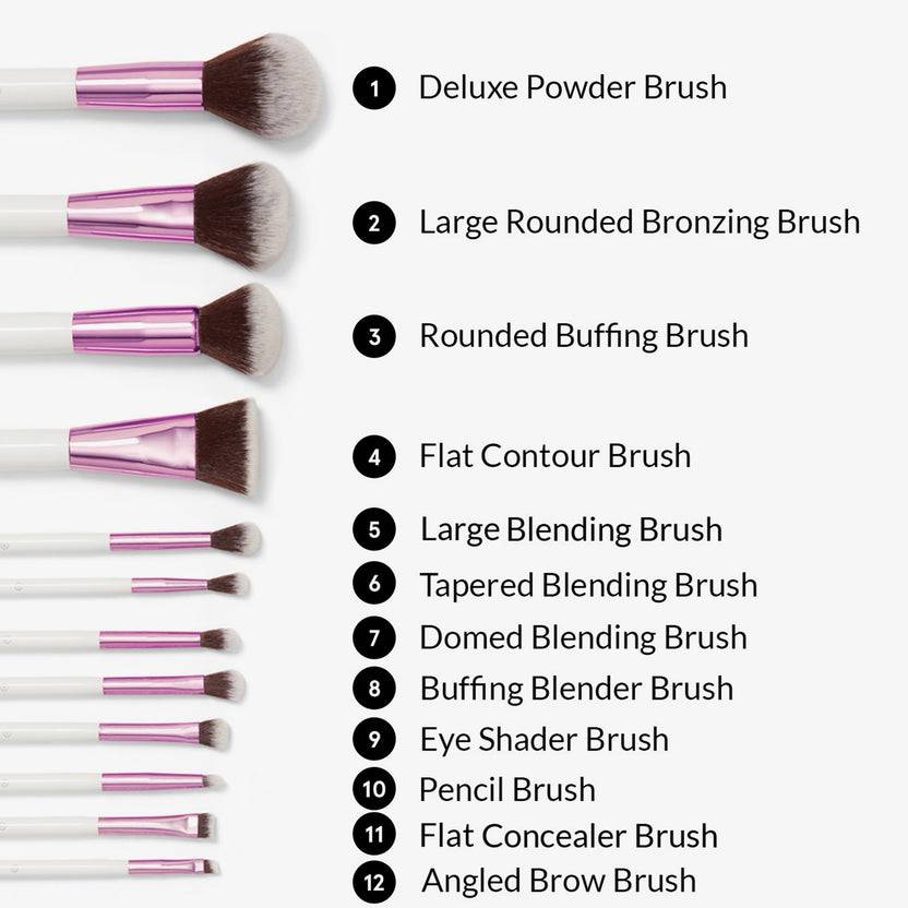 BH Cosmetics Crystal Quartz 12 Piece Brush Set Flash Sale