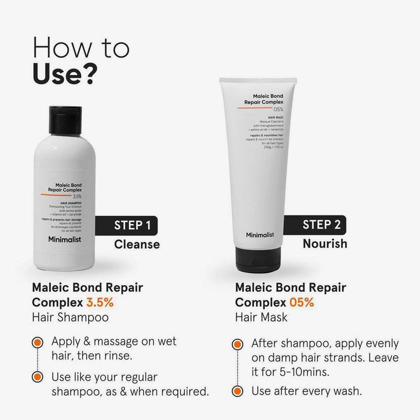 Minimalist Maleic Bond Repair Complex 3.5% Hair Shampoo (250ml) Kostenlose Rückgabe