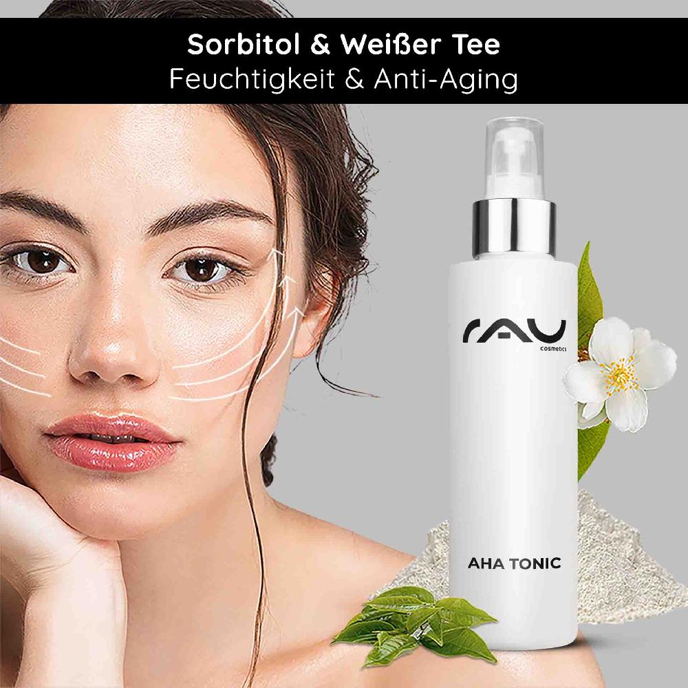 ﻿Rau Cosmetics AHA Tonic 200 ml - Toner mit Anti Aging Effekt Kauf eins, bekomm eins gratis