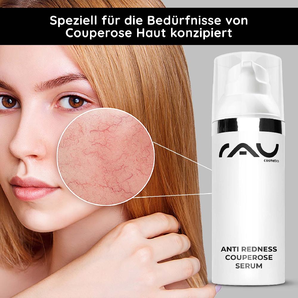 Rau Cosmetics Anti Redness Couperose Serum 50 ml bei Rosacea - wirkt Rötungen entgegen Super Sparpreis