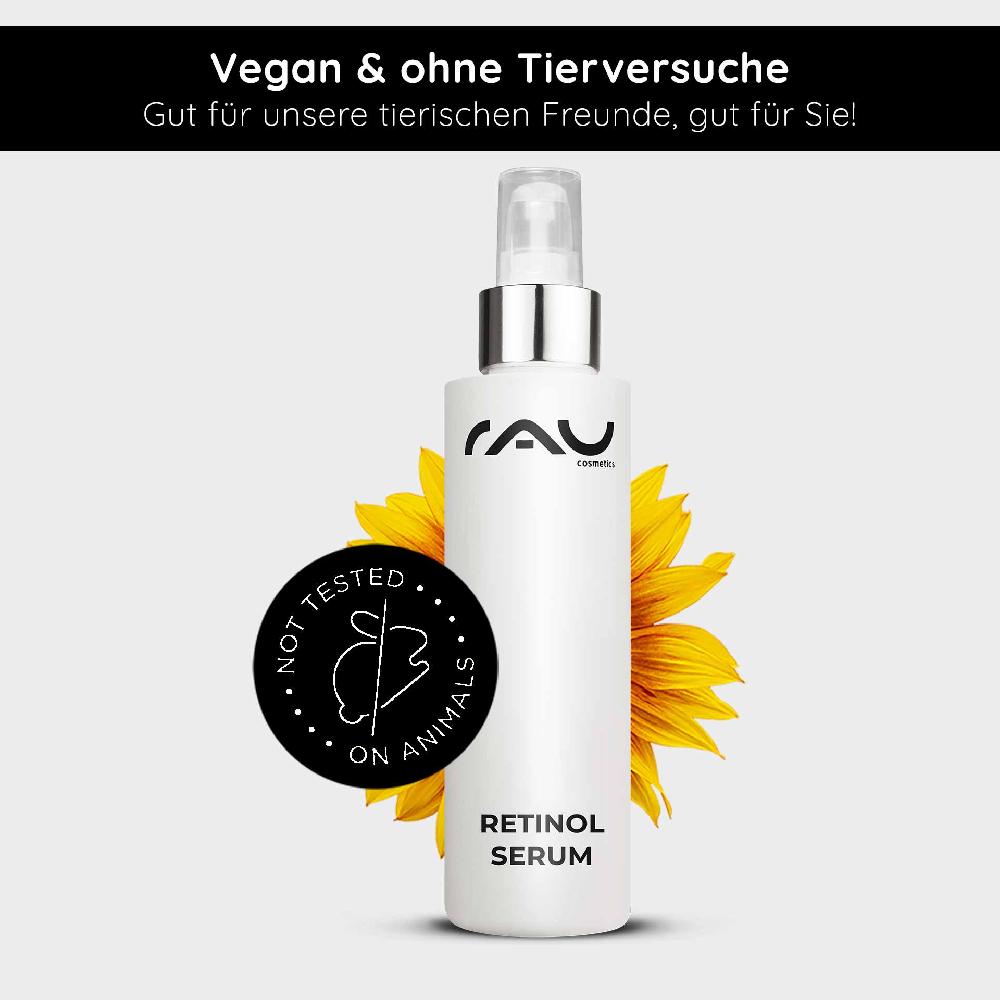 Rau Cosmetics Retinol Serum 100 ml - Vitamin A Serum für trockene und reife Haut Neueste Stile