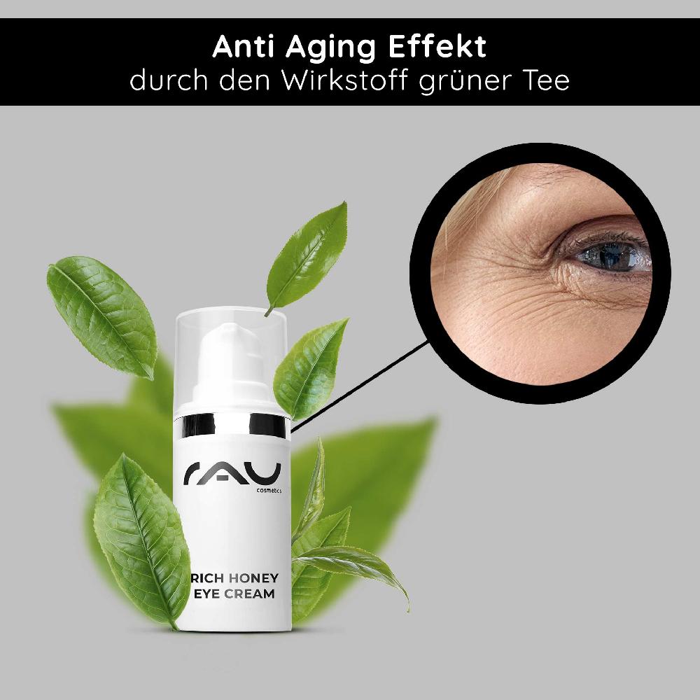 Rau Cosmetics Rich Honey Eye Cream 15 ml Reichhaltige Augencreme Letzter Tag