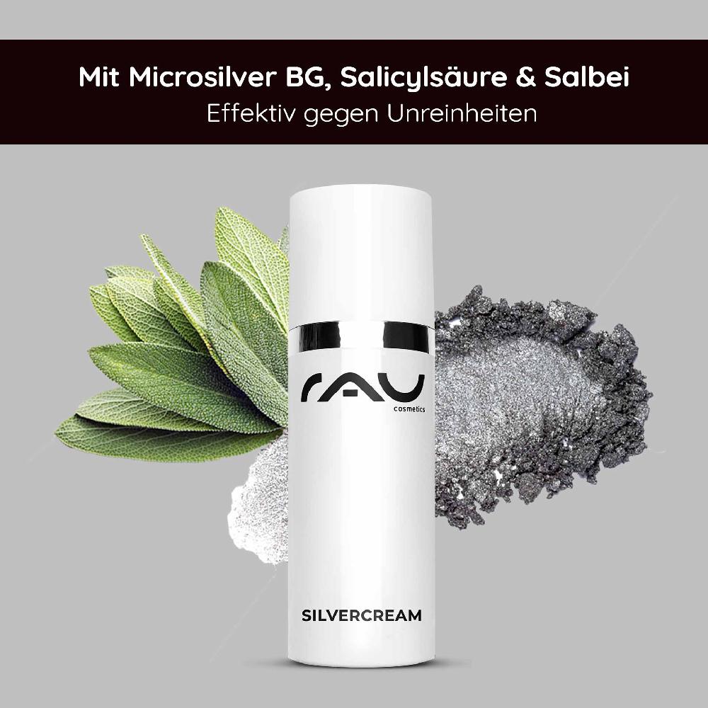 Rau Cosmetics Silbercreme 50 ml - Silver Repaircream gegen Pickel bei Unreinheiten Zeitbegrenzte Promotion