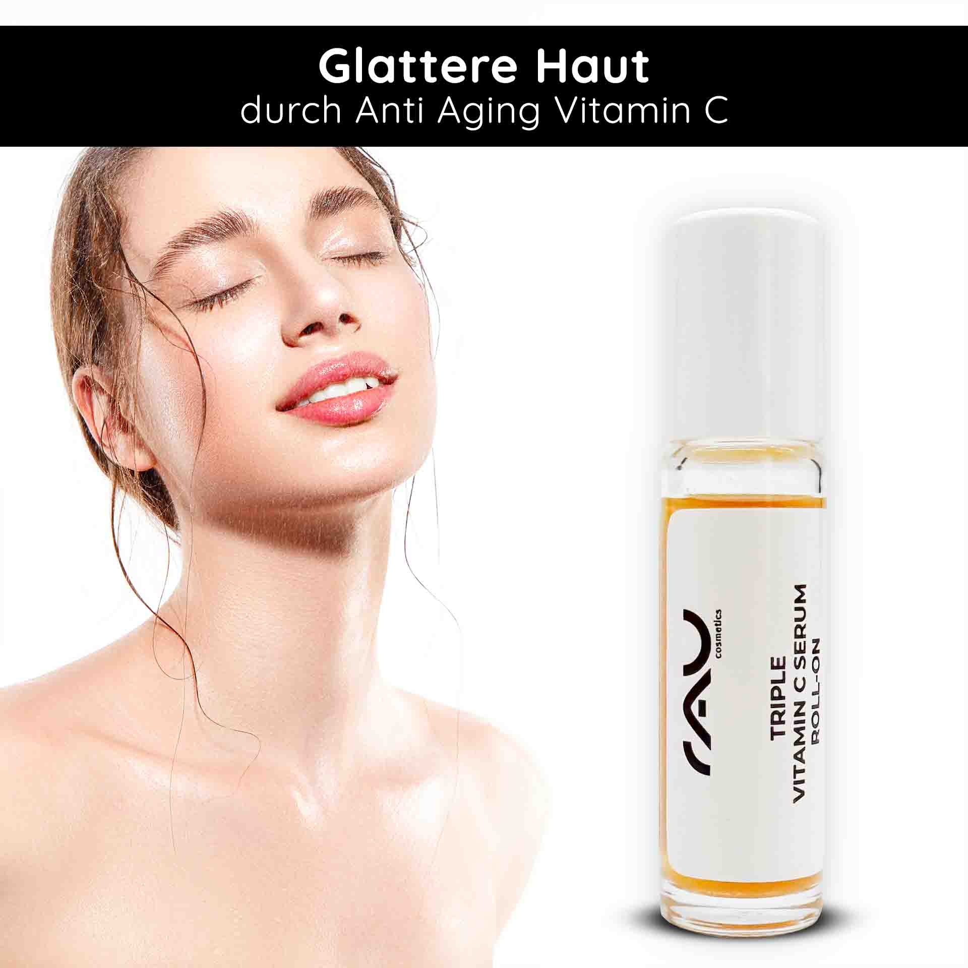 Rau Cosmetics Triple Vitamin C Serum Roll-On 10 ml mit 11 % Vitamin C Säuren Nur für heute