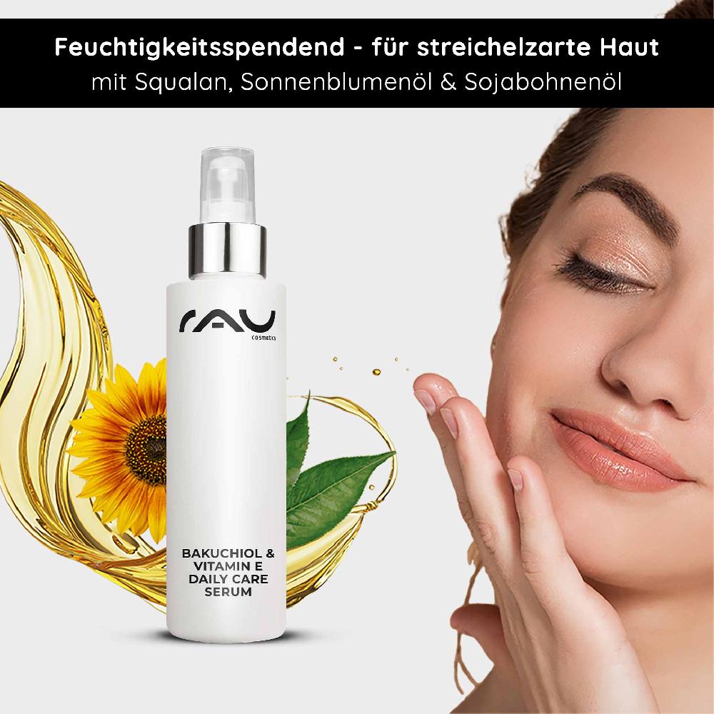 Rau Cosmetics Bakuchiol & Vitamin E Daily Care Serum 100 ml Anti-Aging Kostenloser Versand international