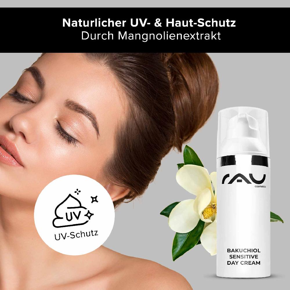 Rau Cosmetics Bakuchiol Sensitive Day Cream 50 ml leichte Tagescreme Fabrikladen
