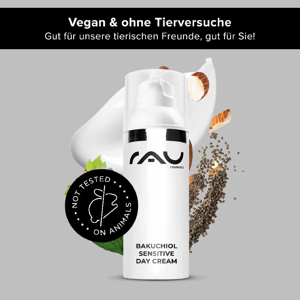 Rau Cosmetics Bakuchiol Sensitive Day Cream 50 ml leichte Tagescreme Fabrikladen