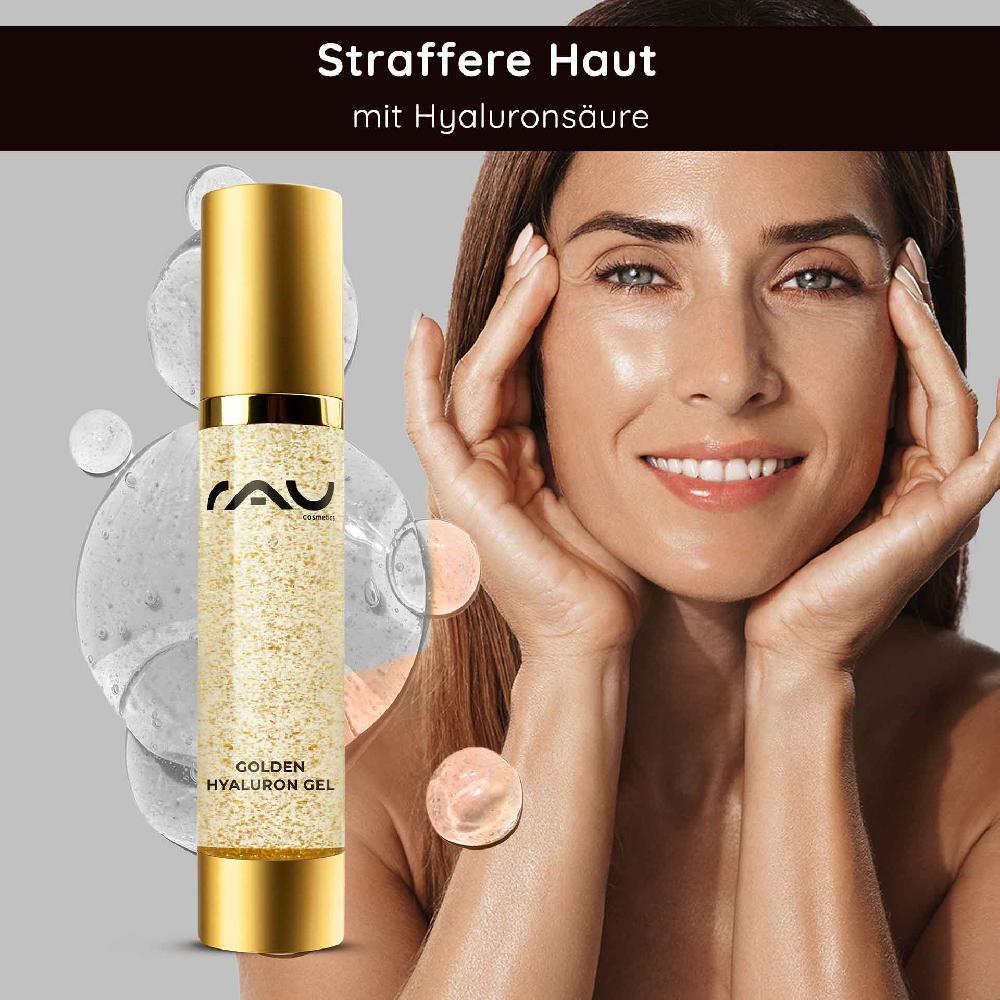 Rau Cosmetics Golden Hyaluron Gel 50 ml Anti-Aging-Gel mit 23kt Gold Fabrikverkauf