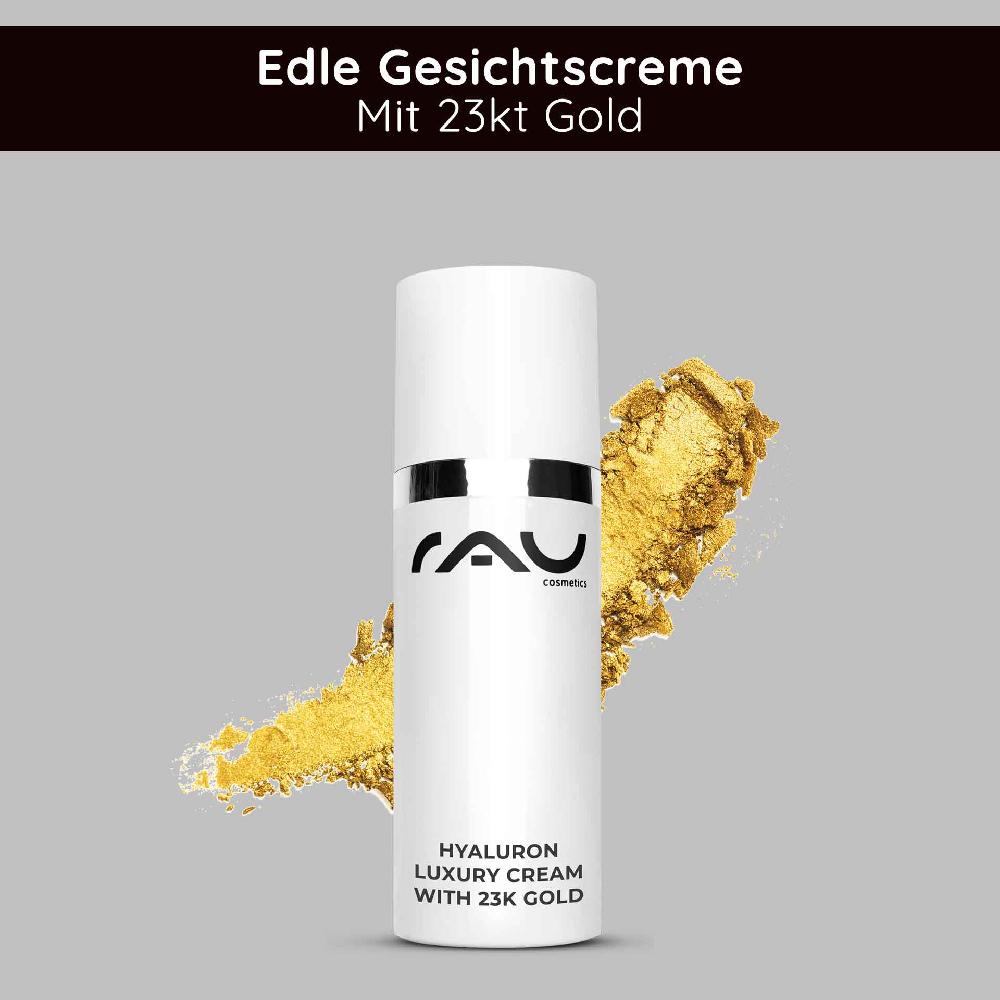 Rau Cosmetics Hyaluron Luxury Cream with 23k Gold 50 ml Anti Age Creme Limitierter Zeitrabatt