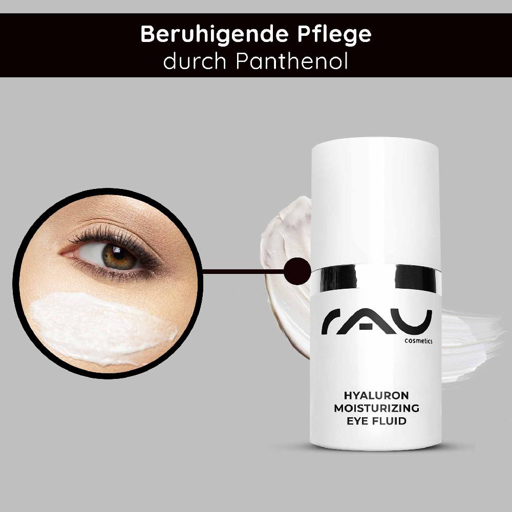 Rau Cosmetics Hyaluron Moisturizing Eye Fluid 15 ml Feuchtigkeitsgel ideal bei trockener Haut Fabrik Onlineshop