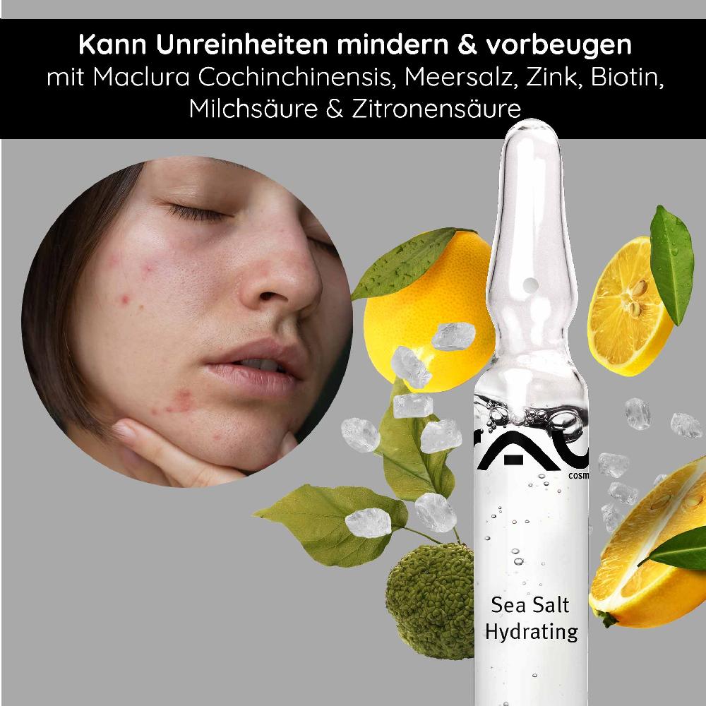 Rau Cosmetics Sea Salt Hydrating Ampulle 10x2 ml mit Meersalz & PHA Großer Ausverkauf