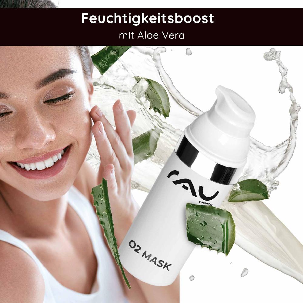 Rau Cosmetics O2 Mask 50 ml Maske mit Aloe Vera Arnika und Ginkgo Begrenztes Angebot