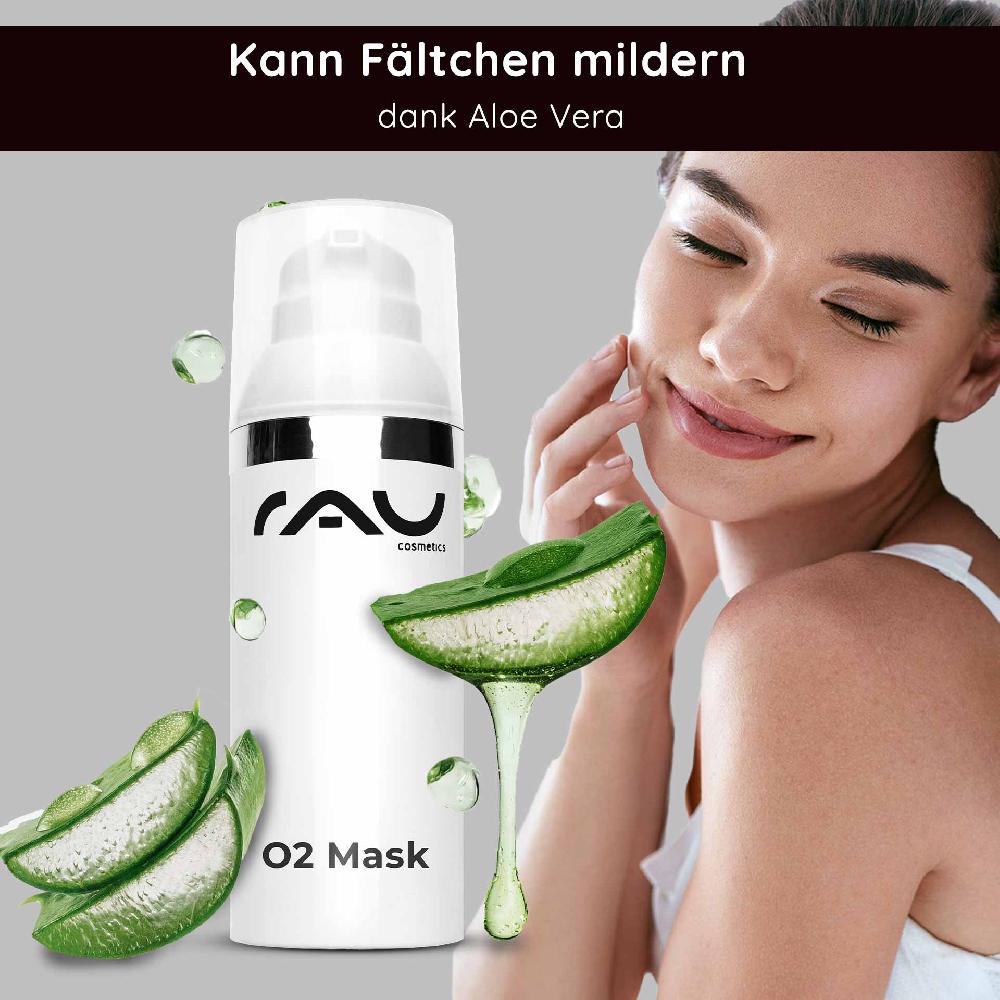 Rau Cosmetics O2 Mask 50 ml Maske mit Aloe Vera Arnika und Ginkgo Begrenztes Angebot