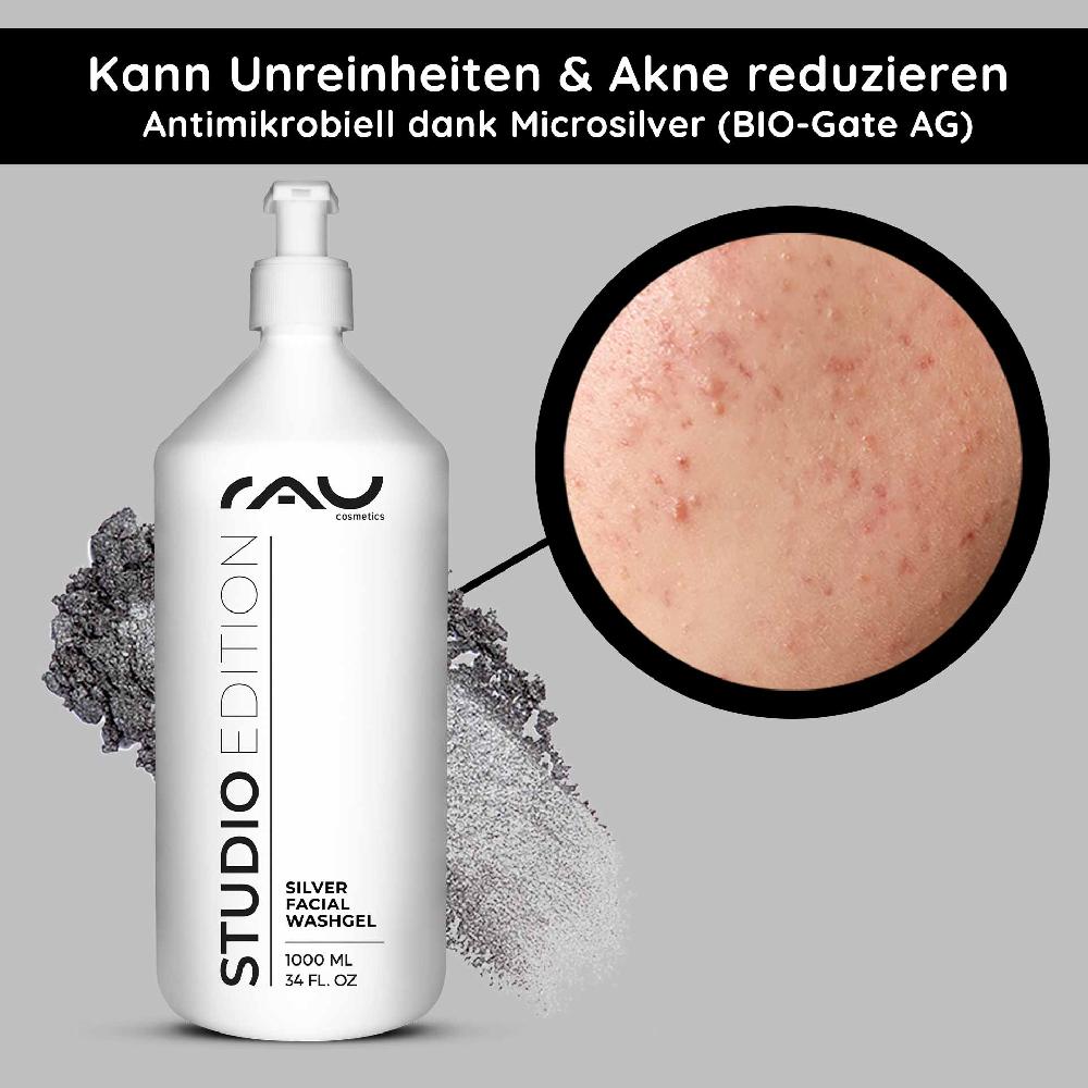 Rau Cosmetics Silver Facial Washgel 1000 ml Microsilber Waschgel Weihnachtsangebot