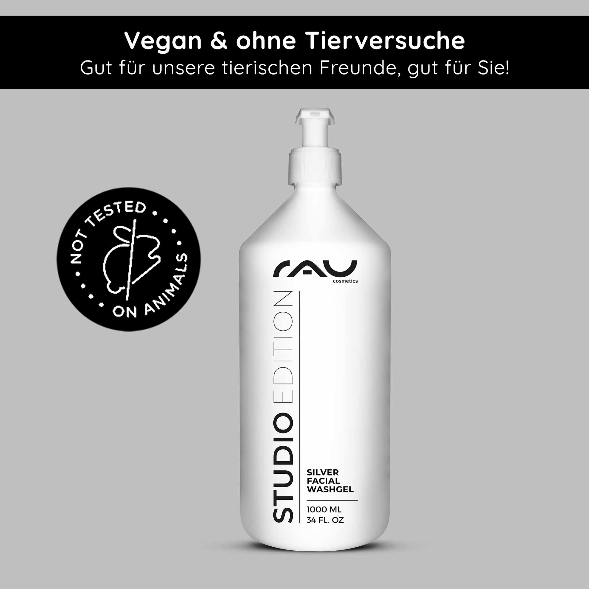 Rau Cosmetics Silver Facial Washgel 1000 ml Microsilber Waschgel Weihnachtsangebot
