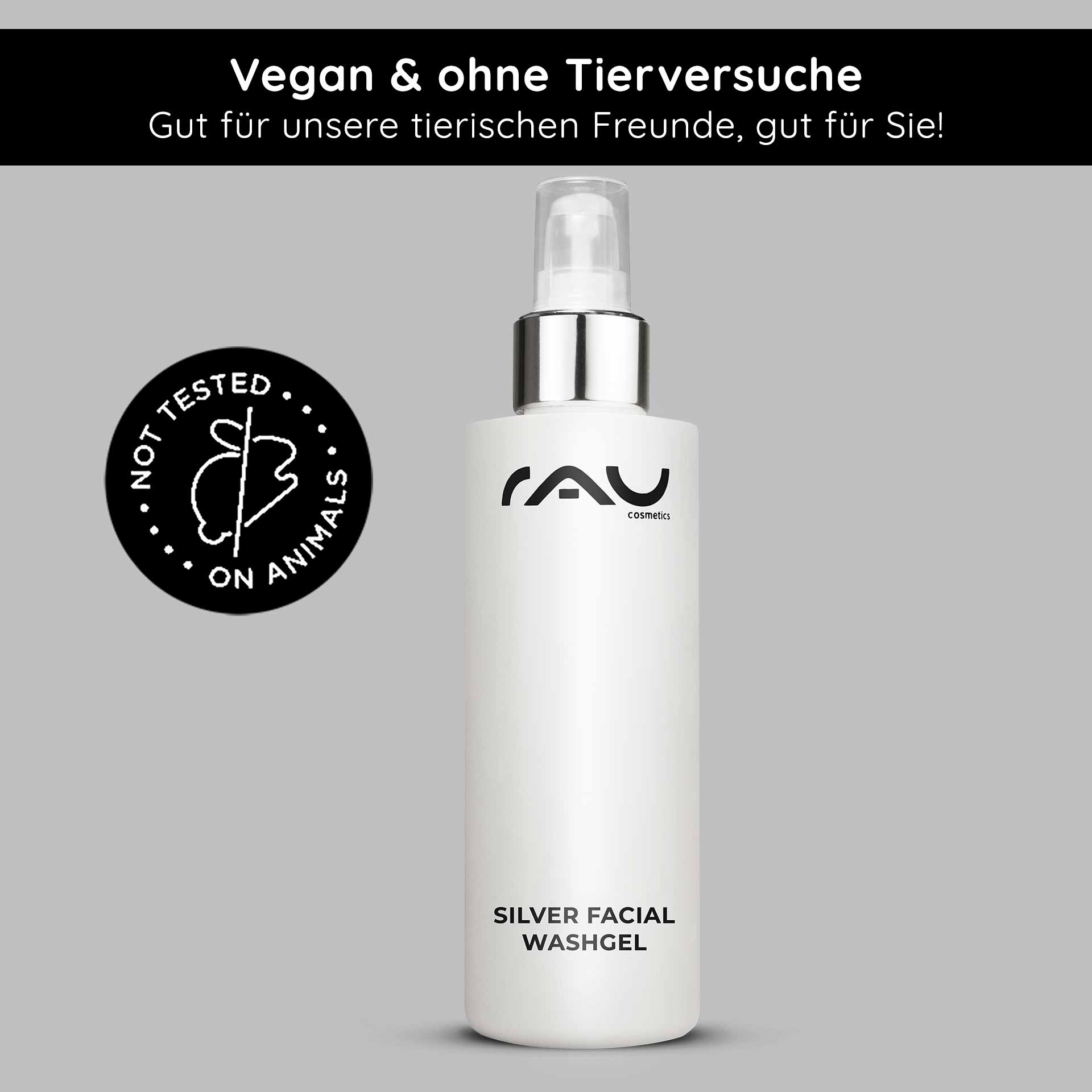 Rau Cosmetics Silver Facial Washgel 200 ml Microsilber Reiniger Osterangebot
