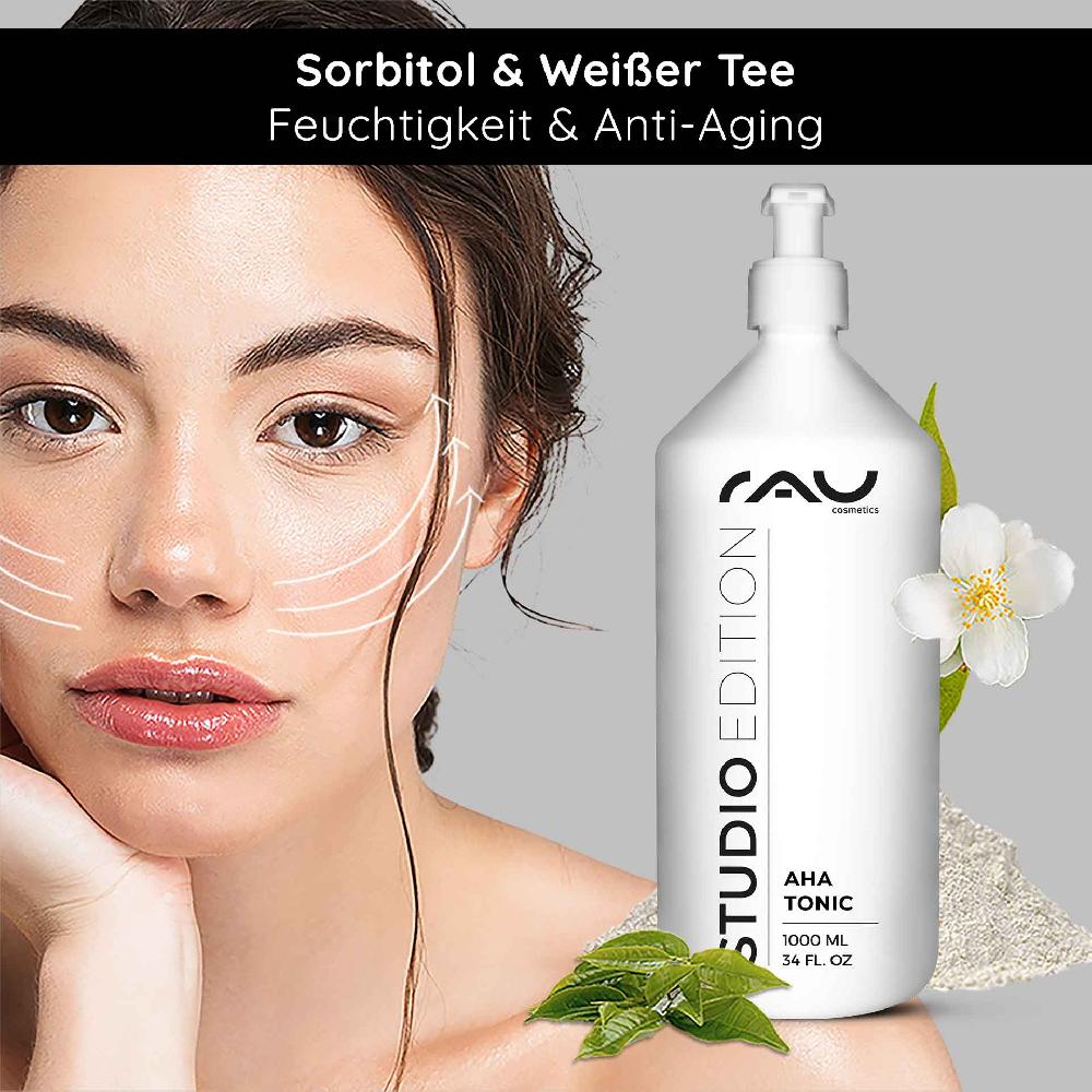 Rau Cosmetics AHA Tonic 1000 ml mildes Anti Aging Fruchtsäure Tonic Valentinstagsangebot