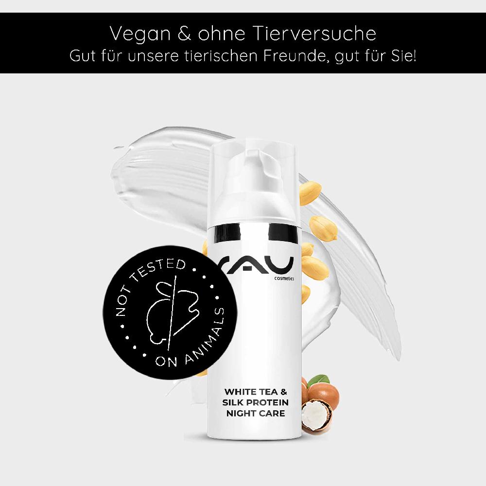 Rau Cosmetics White Tea & Silk Protein Night Care 50 ml Nachtcreme Heißer Verkauf