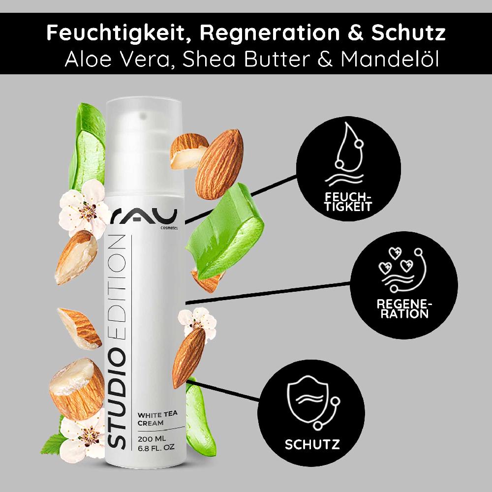 Rau Cosmetics White Tea Cream 200 ml Anti Aging Creme mit Weißem Tee Top Angebot