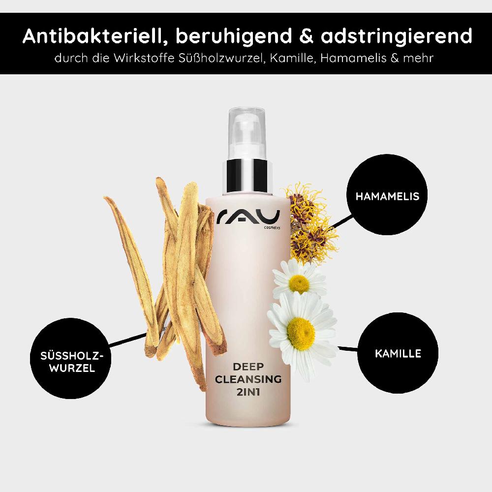 Rau Cosmetics Deep Cleansing 2in1 200 ml 2in1 Gesichtswasser Sonderangebote