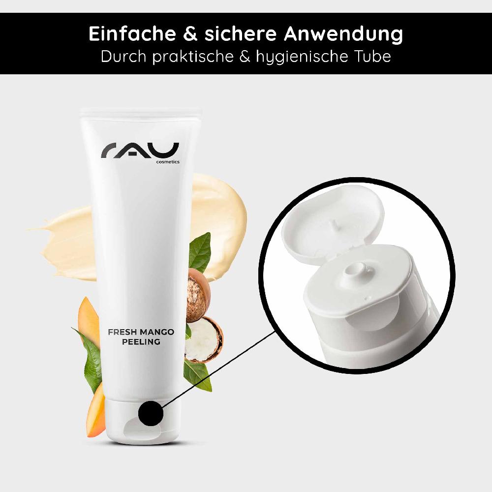 Rau Cosmetics Fresh Mango Peeling 75 ml Enzymepeeling mit Mangoduft für feine Poren Letzte 3 Tage