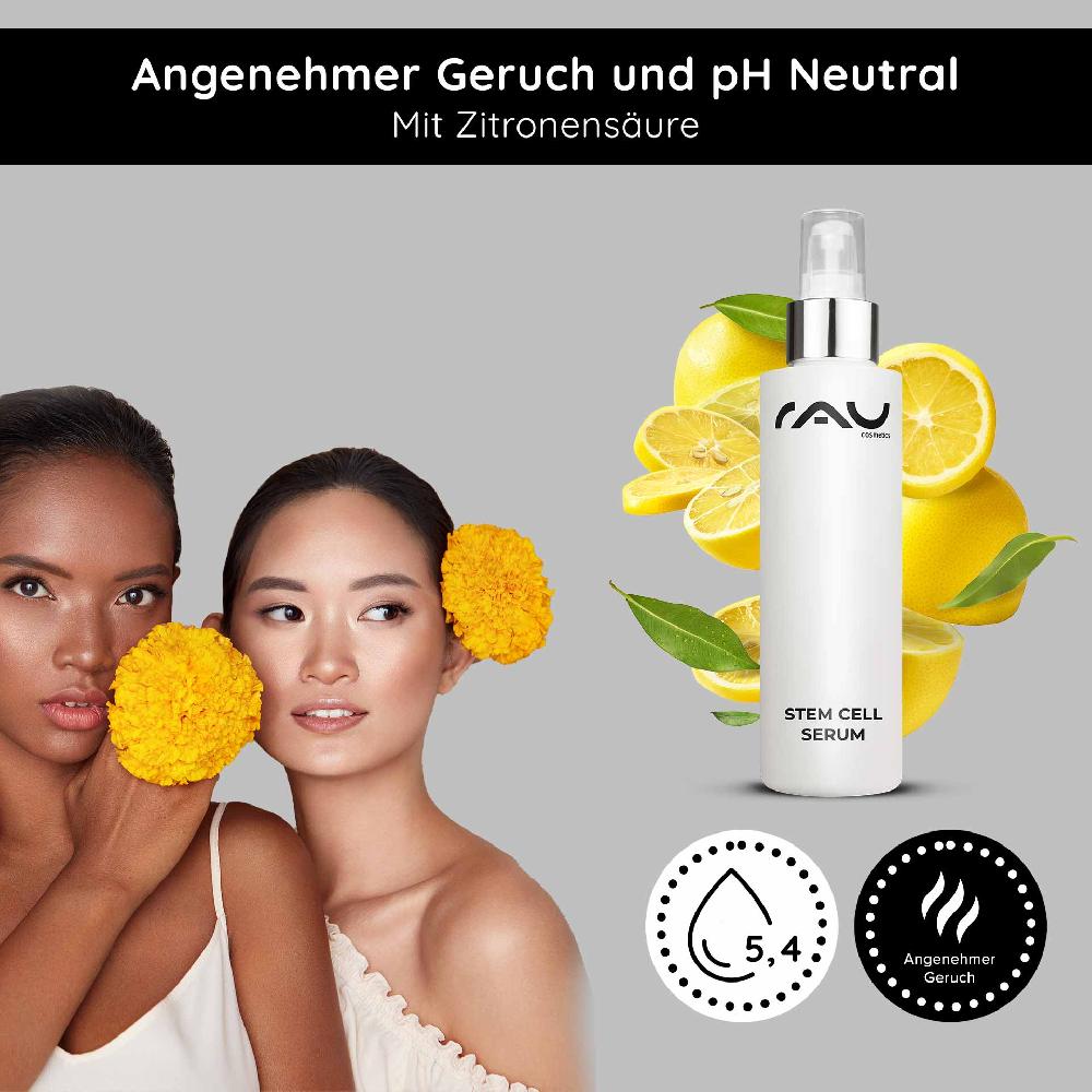 Rau Cosmetics Stem Cell Serum 100 ml Anti-Aging Stammzellen Serum für reife & trockene Haut Neueste Stile