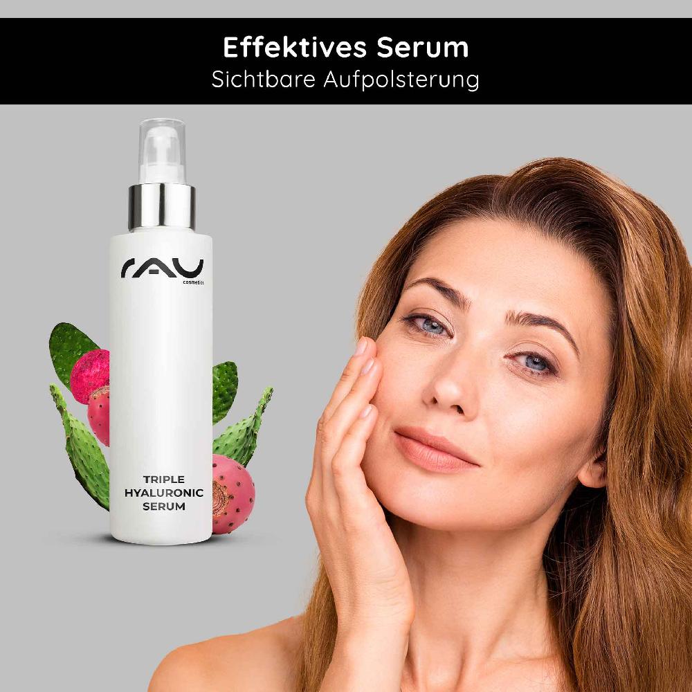 Rau Cosmetics Triple Hyaluronic Serum 100 ml mit Panthenol & Hyaluron Letzter Tag