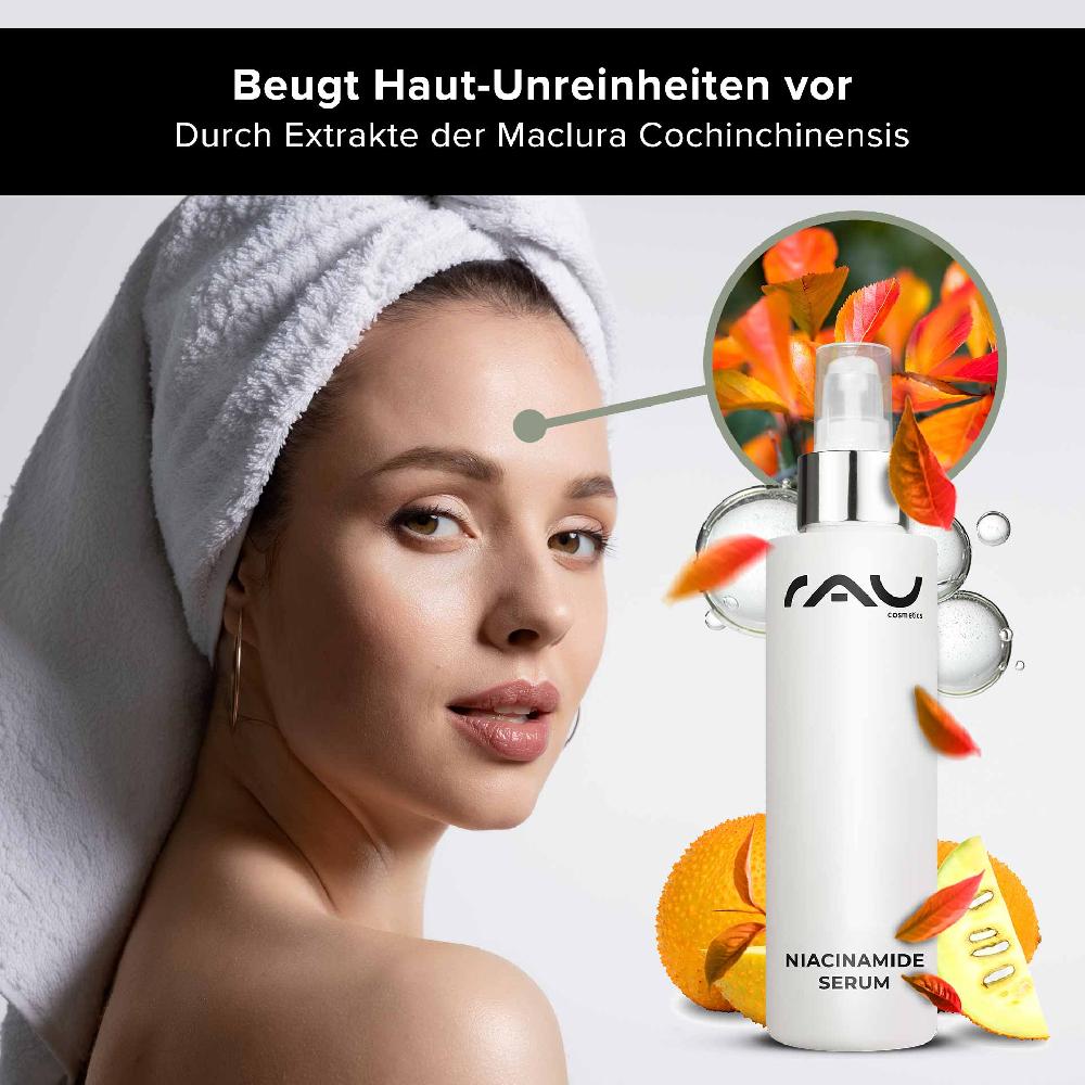 Rau Cosmetics Niacinamide Serum 100 ml mit 10% Niacinamid & 1% Zink PCA Discount Store für neue Produkte