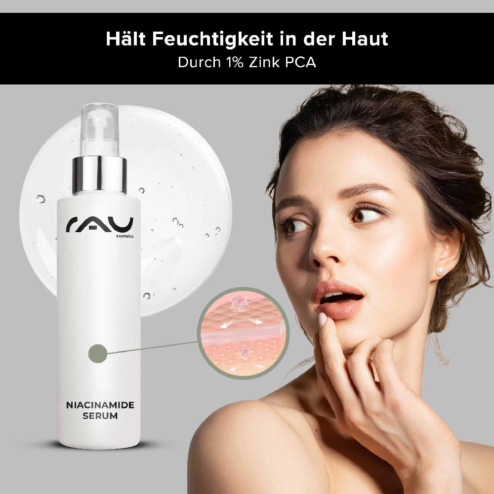 Rau Cosmetics Niacinamide Serum 100 ml mit 10% Niacinamid & 1% Zink PCA Discount Store für neue Produkte