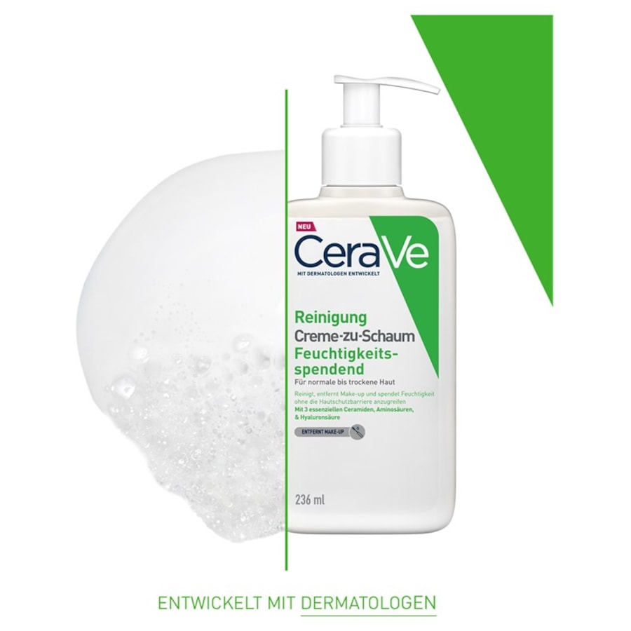 Normal bis trockene Haut Creme-zu-Schaum Reinigung von CeraVe Tiefpreis