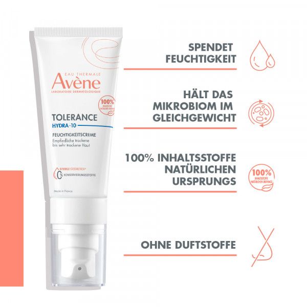 bodyguardapotheke Avène Tolérance HYDRA-10 Feuchtigkeitscreme für empfindliche feuchtigkeitsarme Haut Sonderangebot der Fabrik