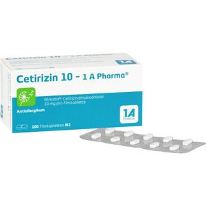 bodyguardapotheke CETIRIZIN 10-1A Pharma Filmtabletten Vierteljährliche Förderung