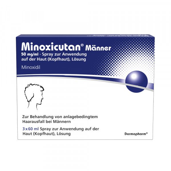 bodyguardapotheke MINOXICUTAN Männer 50 mg/ml Spray 3x60 ml Großer Ausverkauf