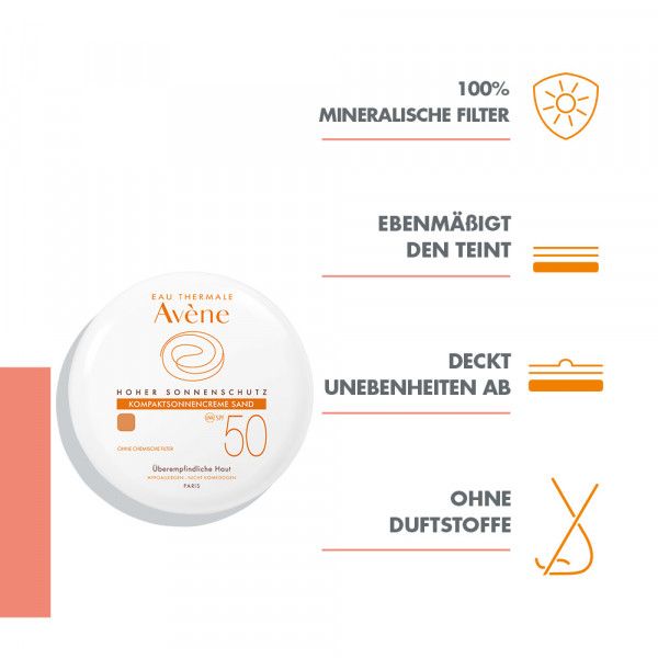 bodyguardapotheke AVENE Kompaktsonnencreme SPF 50 sand 2010 Blitzangebot