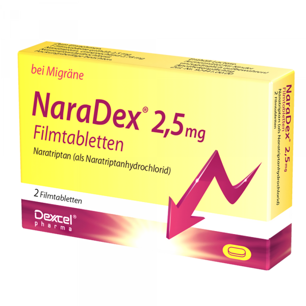 bodyguardapotheke NARADEX 2 5 mg Filmtabletten Naratriptan bei Migräne Räumungsverkauf
