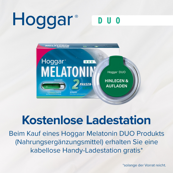 bodyguardapotheke HOGGAR Melatonin DUO Einschlaf-Kapseln Kostenlose Rückgabe