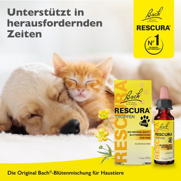 bodyguardapotheke Bach RESCURA® Pets Tropfen 10ml Sonderangebot der Fabrik