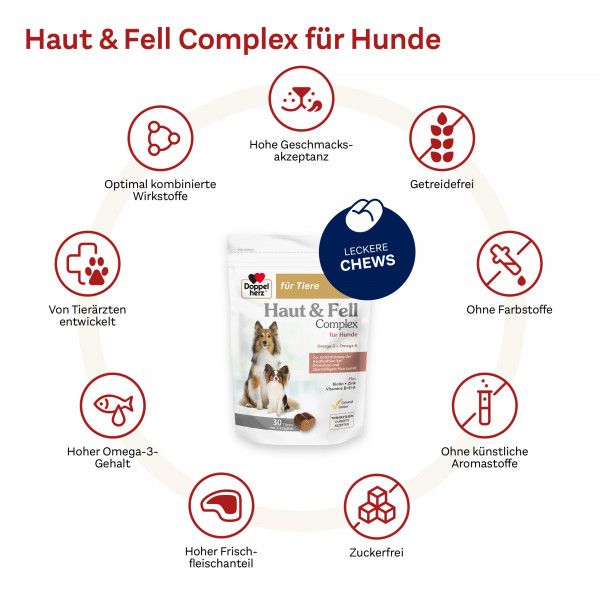 bodyguardapotheke DOPPELHERZ für Tiere Haut&Fell Compl.Chews f.Hunde Meist gekauft