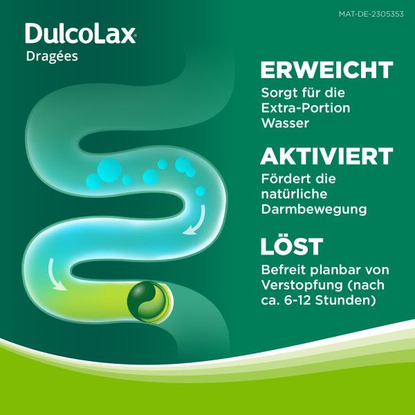 bodyguardapotheke Dulcolax Dragées Wirkstoff Bisacodyl planbare Befreiung von Verstopfung Saisonschlussverkauf