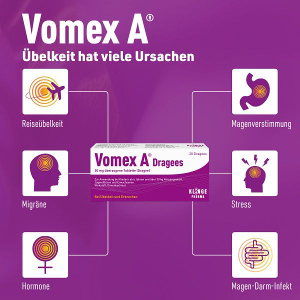 bodyguardapotheke VOMEX A Dragees 50 mg überzogene Tabletten Vatertagsangebot