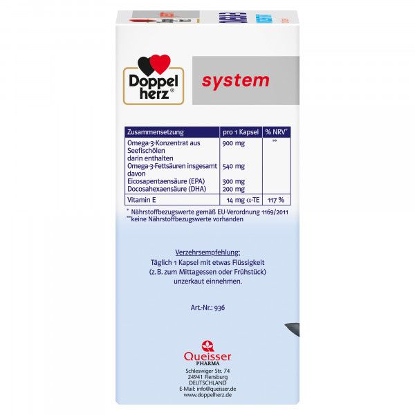 bodyguardapotheke DOPPELHERZ Omega-3 Konzentrat system Kapseln Lagerräumung
